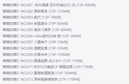 微博动漫博主喵喵的喵吖简介绍作品合集